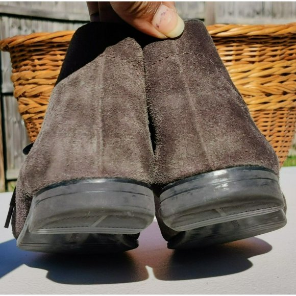 Franco Sarto Lace Up Ankle Booties 8M Gray Suede - Picture 7 of 11